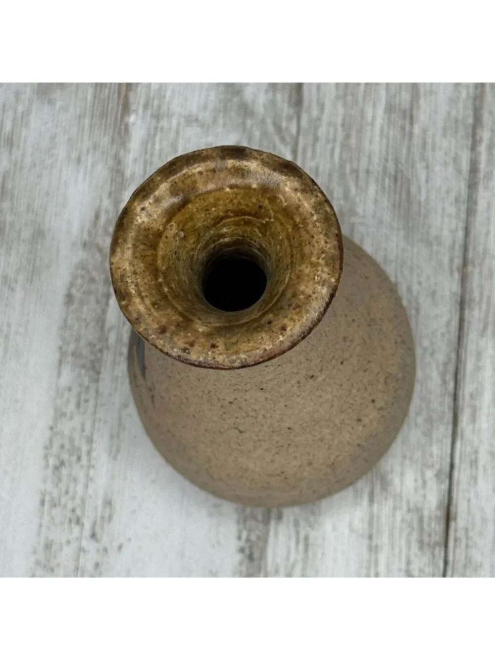Vintage Tonala Jalisco Handpainted Mexican Folk Art Sandstone Pottery Bud Vase